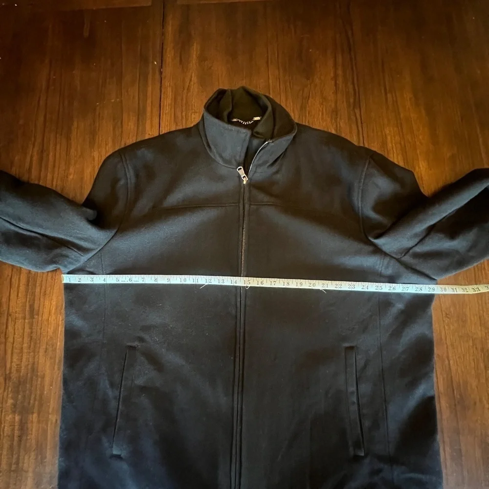 Calvin Klein Men's Wool Blend Coat, Double Zip, Quilted Lined, Size XL